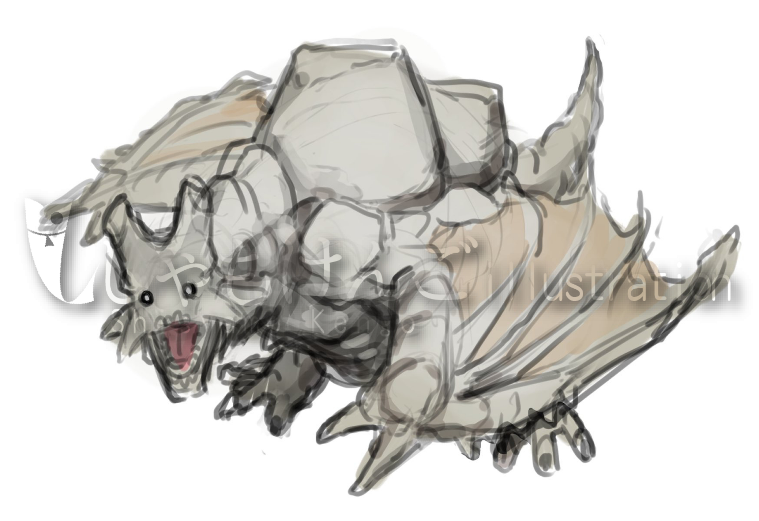 モンハン20周年イラスト企画「バサルモス」 – ししゃもけんごillustration