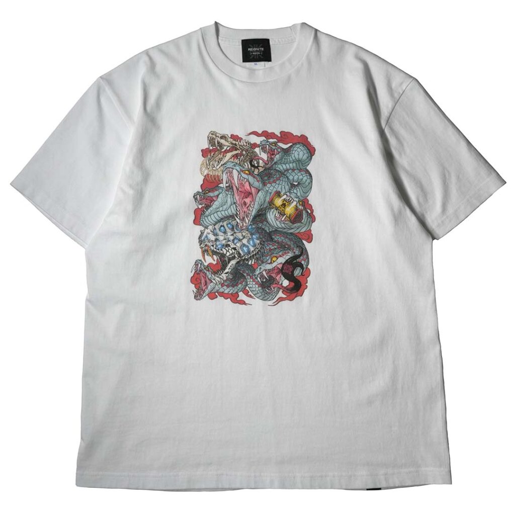 REIGNITE 2025 S_S メインビジュアル ヤマタノオロチ Tシャツ 白